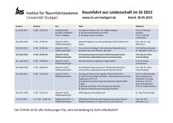 Raumfahrt aus Leidenschaft im SS 2015