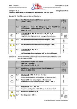 Nomen und Adjektiven auf der Spur