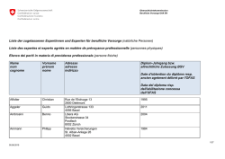 Liste der zugelassenen Expertinnen und Experten f&uuml;r berufliche