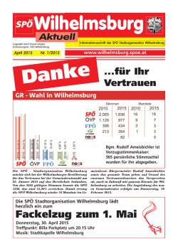 Wiburg aktuell April 2015 - SPÖ Stadtorganisation Wilhelmsburg