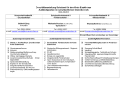 Gesch&auml;ftsverteilung Schulamt f&uuml;r den Kreis Euskirchen