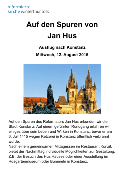 Auf den Spuren von Jan Hus