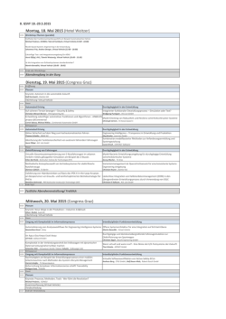 Dienstag, 19. Mai 2015 (Congress Graz)