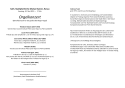 Orgelkonzert - Stadtpfarrei Mariae Namen, Hanau
