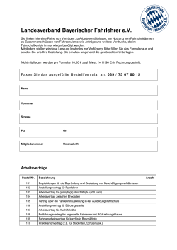 Bestellung per Fax - Landesverband Bayerischer Fahrlehrer