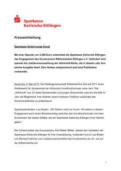 Kunstverein Wilhelmshöhe Pressemitteilung