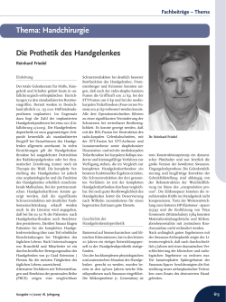 Thema: Handchirurgie - Ärzteblatt Thüringen