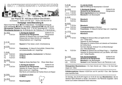 Gottesdienstordnung
