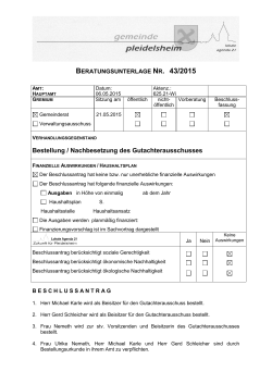 Drucksache 43/2015 - Gemeinde Pleidelsheim