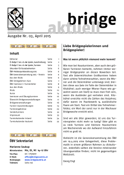 Ausgabe Nr. 03, April 2015 - Österreichischer Bridgesportverband