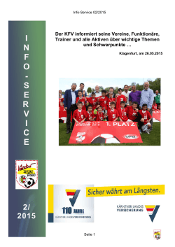 KFV-Info-Service 02/2015 - Kärntner Fussballverband