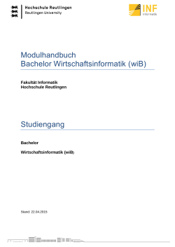 Modulhandbuch Bachelor - Hochschule Reutlingen