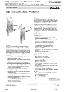 Kaba x-lock Elektroschloss - Arbeitsstrom