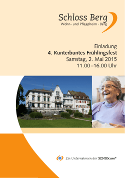 Einladung 4. Kunterbuntes Frühlingsfest Schloss Berg