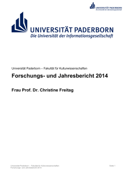 Forschungs- und Jahresbericht 2014