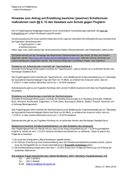 Hinweise zum Antrag auf Erstattung baulicher (passiver
