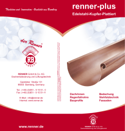 renner-plus Flyer - RENNER GmbH & Co. KG