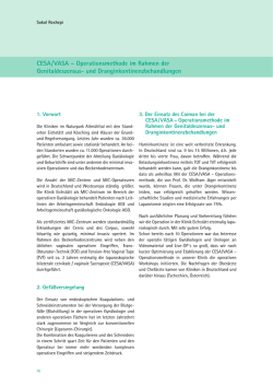 CESA/VASA &ndash; Operationsmethode im Rahmen der