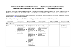 Gruppe C - Mathematik-Wettbewerb des Landes Hessen
