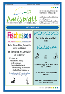 Fischessen - Verbandsgemeinde Bruchmühlbach
