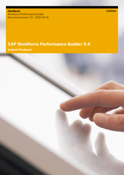 SAP Workforce Performance Builder Instant