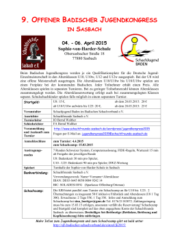 Jugendkongress 2015 - Schachjugend Baden