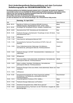 Drei-L&auml;nder&uuml;bergreifende Basisausbildung nach dem Curriculum