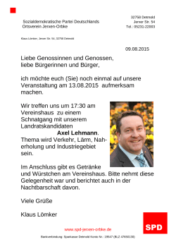 Minister Dr - SPD-Jerxen