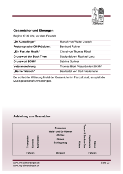 Gesamtchor und Ehrungen
