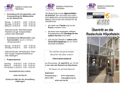 Übertritt 2015 - Realschule Hilpoltstein