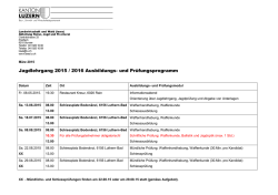 Jagdlehrgang 2015 / 2016 Ausbildungs