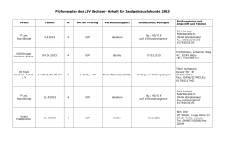 Prüfungsplan des LJV Sachsen- Anhalt für Jagdgebrauchshunde