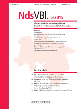 Inhaltsverzeichnis Heft 5/2015