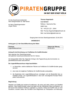 Piraten Antrag nach § 3 - Vorlage AN/0680/2015