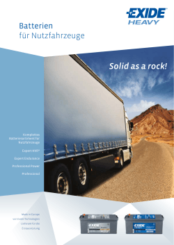 Solid as a rock! - Exide Technologies