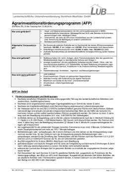 Agrarinvestitionsförderungsprogramm (AFP)