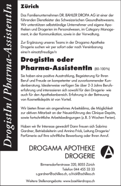 DrogistIn / Pharma-AssistentIn