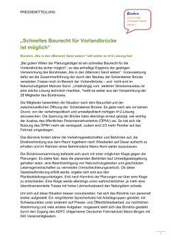 „Schnelles Baurecht für Vorlandbrücke ist möglich“