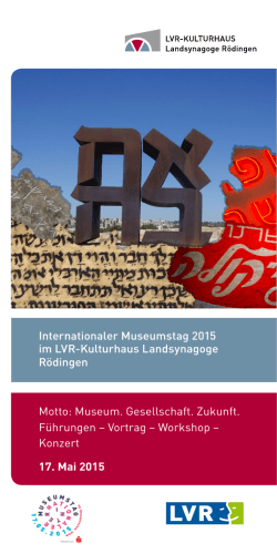 Programm zum Internationalen Museumstag 2015