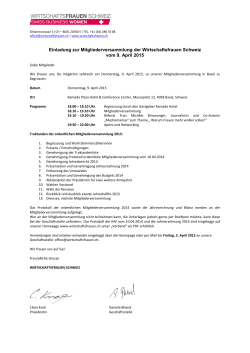 Einladung als PDF ansehen. - Wirtschaftsfrauen Schweiz