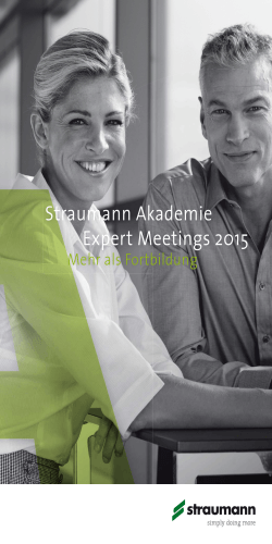 Straumann Akademie Expert Meetings 2015