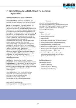 Schachtabdeckung SD1, Modell Reckenberg, regensicher