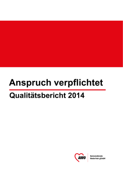 Qualitätsbericht 2014 - AWO Seniorendienste Niederrhein gGmbH