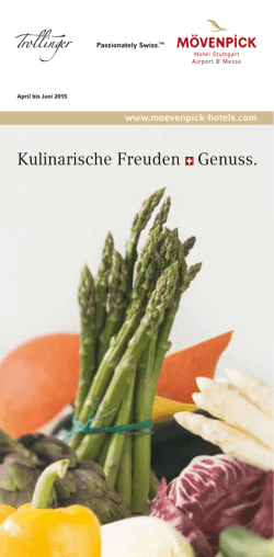 Kulinarischer Kalender April-Juni