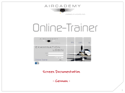 Screen Documentation - German -