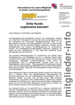 Dritte Runde ergebnislos beendet!