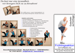 Gutschein - Gesundheitszentrum Binder