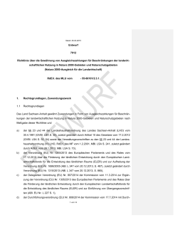 Richtlinie Natura2000 (Entwurf)