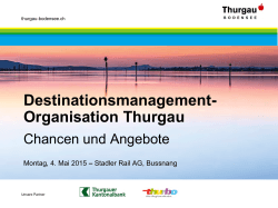 Destinationsmanagement- Organisation Thurgau