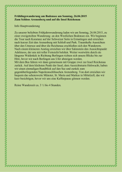Frühlingswanderung am Bodensee am Sonntag, 26.04.2015 Zum